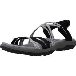 Sandały SKECHERS REGGAE SLIM-TAKES TWO Czarny. Czarne sandały Skechers, bez wzorów, z gumy, bez obcasa, bez zapięcia. Za 416.00 zł.