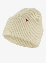 Czapka zimowa Fjallraven Heavy Beanie - chalk white. Białe czapki zimowe Fjällräven, bez wzorów, z materiału. Za 327.65 zł.