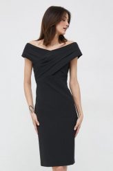 Lauren Ralph Lauren sukienka kolor czarny mini prosta. Czarne sukienki Lauren Ralph Lauren, na co dzień, bez wzorów, z tkaniny, bez kołnierzyka, bez ramiączek, mini. Za 1,079.90 zł.
