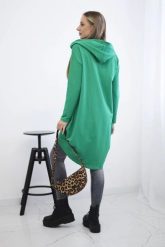 Bluza z długim tyłem i kapturem jasno zielona. Zielone bluzy KESI, l, bez wzorów, z bawełny, bez ramiączek. Za 229.98 zł.