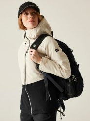 Regatta Kurtka przejściowa "Highton Stretch" w kolorze kremowo-czarnym rozmiar: 34. Brązowe kurtki Regatta, bez wzorów, bez kaptura. Za 260.99 zł.