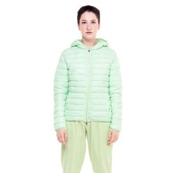 Podstawowa damska kurtka z kapturem. Zielone kurtki LEONE 1947 APPAREL, l, bez wzorów, z tkaniny, sportowe, z kapturem. W wyprzedaży za 251.55 zł.