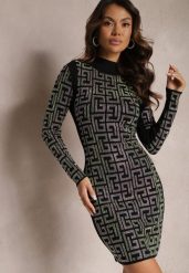 Czarna Sukienka Mini Ozdobiona Mozaikowym Motywem i Cyrkoniami Dormana. Czarne sukienki Renee, bez wzorów, eleganckie, bez kołnierzyka, bez ramiączek, mini. W wyprzedaży za 167.99 zł.