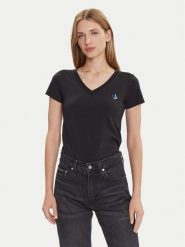 Karl Lagerfeld Jeans T-Shirt A2W17097 Czarny Regular Fit. Czarne t-shirty Karl Lagerfeld Jeans, xs, bez wzorów, z bawełny, bez kołnierzyka, bez ramiączek. Za 139.99 zł.