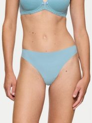 Triumph Stringi Pretty 10222212 Błękitny. Niebieskie stringi Triumph, bez wzorów, z syntetyku. Za 39.99 zł.