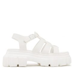 Sandały Call It Spring. Białe sandały Call it Spring, bez wzorów, bez obcasa, na płaskiej podeszwie, bez zapięcia. Za 219.99 zł.