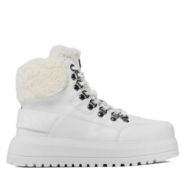 Trzewiki Bogner. Białe botki Bogner, bez wzorów, bez obcasa, na płaskiej podeszwie, bez zapięcia. Za 1,699.00 zł.