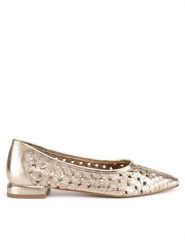 Sergio Bardi Baleriny WI40-F1101-01SB Złoty. Żółte baleriny Sergio Bardi, bez wzorów, ze skóry, bez obcasa, bez zapięcia. Za 299.99 zł.