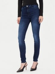 Guess Jeansy W5BA46 D0791 Niebieski Skinny Fit. Niebieskie jeansy Guess, z aplikacjami, z bawełny. Za 299.99 zł.