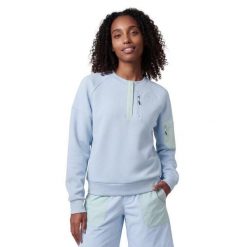 Damska techniczna bluza trekkingowa Siroko Tatras-W Blue. Niebieskie bluzy SIROKO, uniwersalny, bez wzorów, z dzianiny, bez ramiączek, bez kaptura. Za 211.00 zł.
