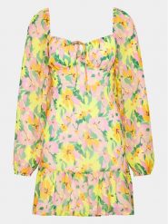 Gina Tricot Sukienka koktajlowa 20005 Kolorowy Regular Fit. Sukienki Gina Tricot, bez wzorów, z syntetyku, wizytowe, bez kołnierzyka, bez ramiączek. Za 119.99 zł.