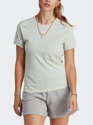 Adidas T-Shirt Essentials+ Made with Hemp T-Shirt HA7151 Zielony Slim Fit. Zielone t-shirty adidas, s, bez wzorów, z bawełny, bez kołnierzyka, bez ramiączek. Za 99.99 zł.