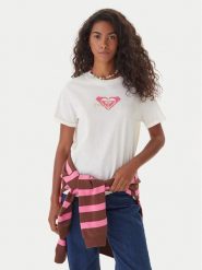 Roxy T-Shirt Oceanregular ERJZT06078 Écru Regular Fit. T-shirty Roxy, xl, bez wzorów, z bawełny, bez kołnierzyka, bez ramiączek. Za 89.99 zł.