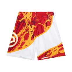 Szorty Atlanta Hawks NBA Team Marble Swingman 1986. Czerwone szorty Mitchell & Ness, bez wzorów, sportowe. Za 477.50 zł.
