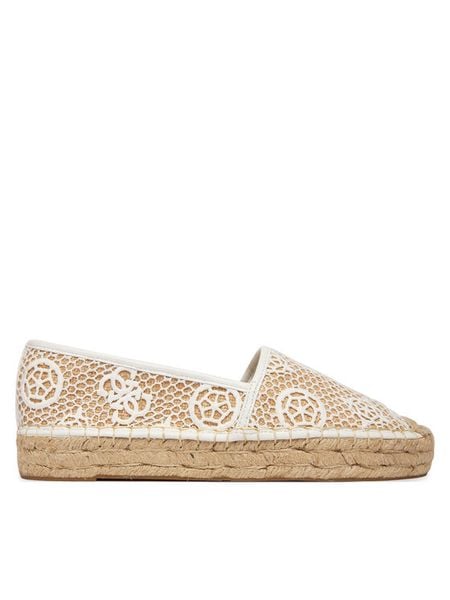 Guess Espadryle FLJOEN FAL14 Biały. Białe espadryle Guess, z aplikacjami, z syntetyku, bez obcasa. Za 344.99 zł.
