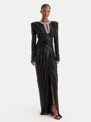 Babylon Sukienka wieczorowa S00835 Czarny Regular Fit. Czarne sukienki Babylon, s, bez wzorów, z syntetyku, wizytowe, bez kołnierzyka, bez ramiączek. Za 2,639.00 zł.