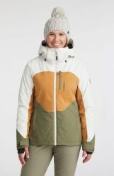 Kurtka zimowa na narty i snowboard damska O'Neill Carbonite 10K/10K. Brązowe kurtki narciarskie O'Neill, na lato, m, bez wzorów, z materiału, z kapturem, narciarskie. Za 399.00 zł.