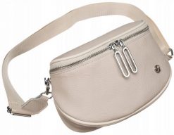 Saszetka damska Rovicky R-WB-J01 beżowa. Brązowe nerki i saszetki z aplikacjami, ze skóry ekologicznej, eleganckie, bez dodatków. Za 77.99 zł.