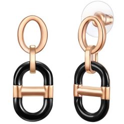 Lulu & Jane Kolczyki Stop metali Różowy złoty 1 ct Damski. Czerwone kolczyki Lulu & Jane, pozłacane. Za 109.99 zł.