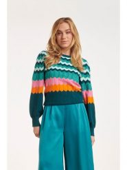 Smashed Lemon Sweter w kolorze turkusowym rozmiar: XS. Niebieskie swetry Smashed Lemon, xs, bez wzorów, bez ramiączek. Za 104.99 zł.