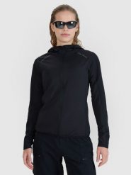 4F Bluza rowerowa szybkoschnąca damska - czarna M. Czarne bluzy z kapturem 4f, l, bez wzorów, z dzianiny, bez kaptura, rowerowe. W wyprzedaży za 229.99 zł.