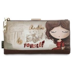 Brązowy Damski Portfel Anekke Muse. Brązowe portfele Anekke, bez wzorów. Za 199.00 zł.