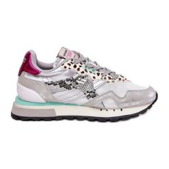 Sneakersy Buty Sportowe Damskie D.Franklin DFSH378006 Srebrne srebrny. Szare buty treningowe bez wzorów, bez zapięcia. Za 630.47 zł.