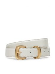 Calvin Klein Pasek Damski Sarah 2 Piece Logo Buckle Belt 25Mm LV04K7012G Biały. Białe paski Calvin Klein, bez wzorów, ze skóry. Za 219.99 zł.