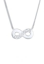 Elli Damski wisior Infinity symbol nieskończoności z kryształami w srebrze próby 925 sterling silver Naszyjniki 1 ct. Szare naszyjniki Elli, z materiału, srebrne. Za 248.99 zł.