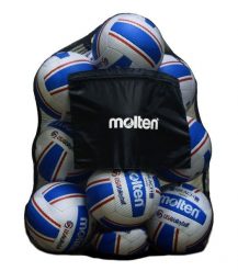 Torba na Piłki Molten Equipe. Czarne torby sportowe Molten, bez wzorów, z materiału, na ramię, duże. Za 120.95 zł.