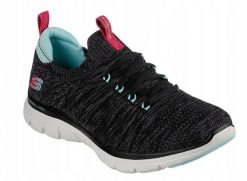 Buty Sportowe Damskie Skechers Flex Appeal. Czarne buty sportowe lifestyle Skechers, bez wzorów, bez zapięcia, trekkingowe, skechers sport. Za 307.99 zł.