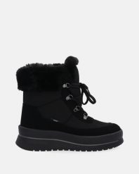 ŚNIEGOWCE DAMSKIE Z FUTERKIEM 5246 IRON NERO. Botki Venezia, bez wzorów, bez obcasa, bez zapięcia. Za 349.00 zł.