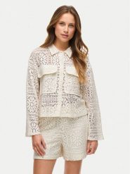 Vila Koszula Merinda 14105211 Beżowy Loose Fit. Brązowe koszule Vila, xs, bez wzorów, z bawełny, bez kołnierzyka, bez ramiączek. Za 129.99 zł.