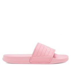 Klapki Kappa. Czerwone klapki Kappa, bez wzorów, bez obcasa, bez zapięcia. Za 79.99 zł.