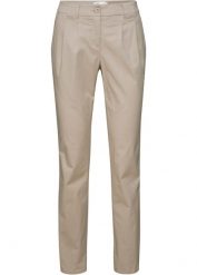 Spodnie chino ze stretchem. Brązowe chinosy bonprix, bez wzorów, z bawełny, casualowe. Za 114.99 zł.
