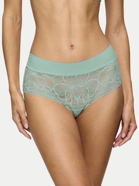 Triumph Bokserki Illusion 10219748 Zielony. Zielone bokserki damskie Triumph, bez wzorów, z syntetyku. Za 79.99 zł.