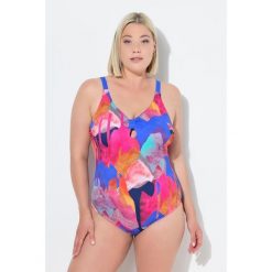 Damski Strój kąpielowy ozdobny węzeł miękkie miseczki. Czerwone stroje jednoczęściowe Ulla Popken, bez wzorów, z elastanu, sportowe. Za 244.99 zł.