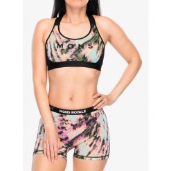 Biustonosz sportowy Mons Royale Stella X-Back Bra. Zielone biustonosze sportowe Mons Royale, bez wzorów, na fitness i siłownię. Za 177.99 zł.