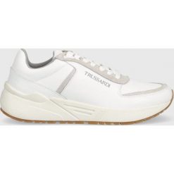 Trussardi sneakersy skórzane Notos Nm kolor biały 79A00823 9Y099997. Białe buty sportowe lifestyle TRUSSARDI, bez wzorów, z gumy, sportowe, z okrągłym noskiem, bez zapięcia. W wyprzedaży za 419.99 zł.