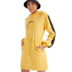 Bluza turystyczna sukienka damska Ellesse Siccus Dress. Żółte bluzy Ellesse, s, bez wzorów, z bawełny, bez kaptura. Za 158.00 zł.