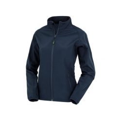 Damska kurtka z recyklingu Result Softshell. Niebieskie kurtki RESULT, bez wzorów, z softshellu, bez kaptura. Za 161.50 zł.