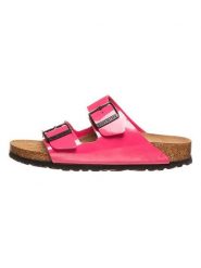 Birkenstock Klapki "Arizona" w kolorze różowym rozmiar: 38. Różowe klapki Birkenstock, bez wzorów, klasyczne, z otwartym noskiem, bez obcasa, bez zapięcia. Za 244.22 zł.