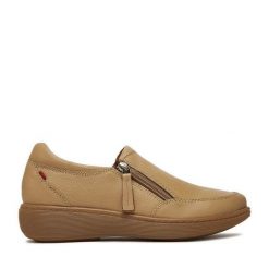 Półbuty Go Soft. Brązowe półbuty wsuwane GO SOFT, bez wzorów, bez obcasa. Za 229.99 zł.