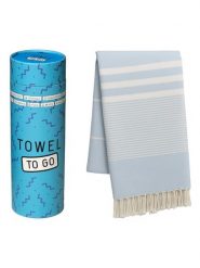 Samimi Chusta hammam "Malibu" w kolorze błękitno-białym - 180 x 100 cm rozmiar: onesize. Białe chusty Samimi, bez wzorów, z bawełny. Za 100.99 zł.