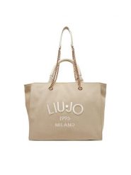 Liu Jo Torebka L Tote AA5004 T6948 Beżowy. Brązowe shopper bag Liu Jo, bez wzorów, z materiału, bez dodatków. Za 719.99 zł.