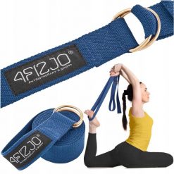 Pasek do jogi 4FIZJO. Czarne paski 4FIZJO, bez wzorów, sportowe. Za 24.99 zł.