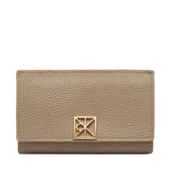 Portfel Calvin Klein. Brązowe portfele Calvin Klein, bez wzorów. Za 249.99 zł.