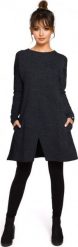 BeWear Tunika Model B042 Grafit. Tuniki Bewear, bez wzorów, bez kołnierzyka, bez ramiączek. Za 196.39 zł.