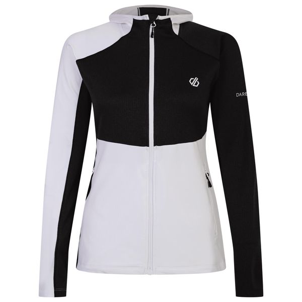 Bluza turystyczna damska Dare 2B Convey II. Białe bluzy Dare 2b, bez wzorów, bez kaptura, trekkingowe. W wyprzedaży za 57.00 zł.
