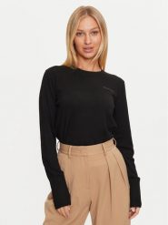 Guess Jeans Sweter W4BR83 Z3HO2 Czarny Regular Fit. Czarne swetry Guess Jeans, s, z aplikacjami, z jeansu, bez ramiączek. Za 259.99 zł.
